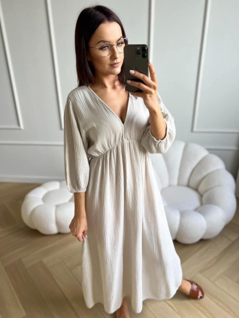 Sukienka muślinowa Carla beż